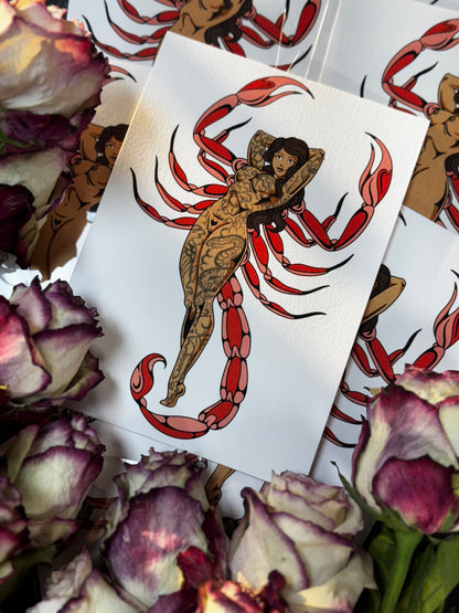 Scorpion Lady Print