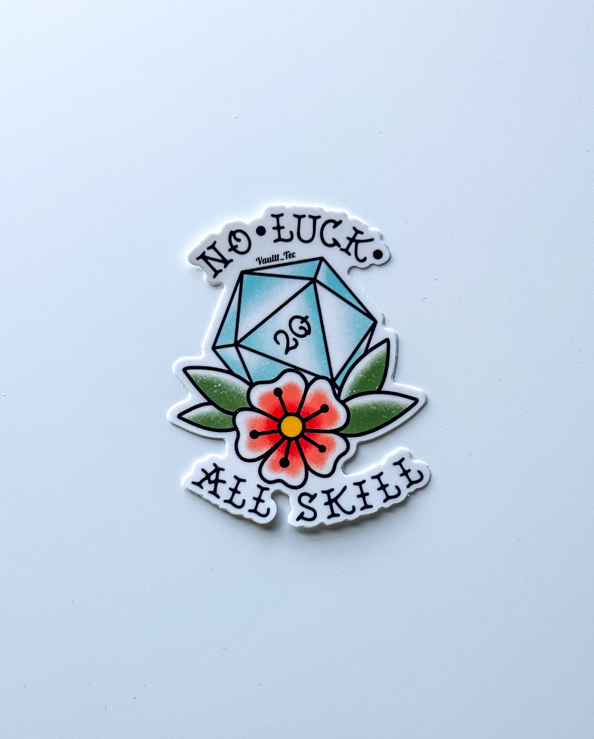 Pure Luck D20 Sticker