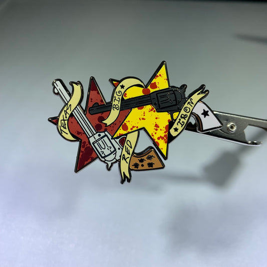 Big Iron and Texas Red Pin