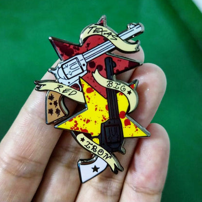 Big Iron and Texas Red Pin